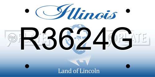 R3624G Illinois License Plate