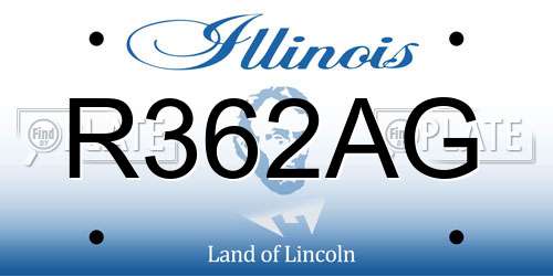 R362AG Illinois License Plate