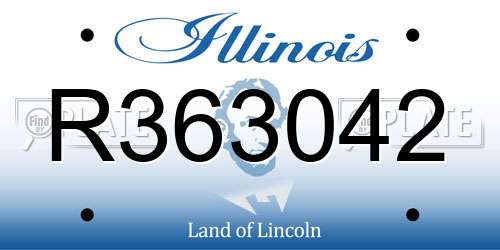 R363042 Illinois License Plate