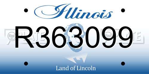 R363099 Illinois License Plate