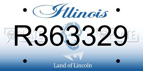 R363329 Illinois License Plate