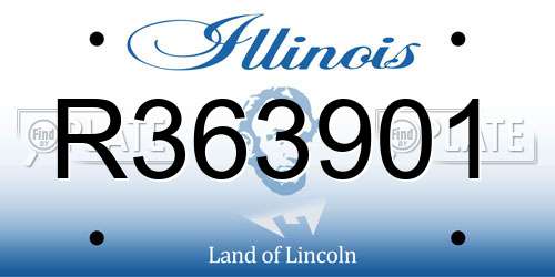 R363901 Illinois License Plate