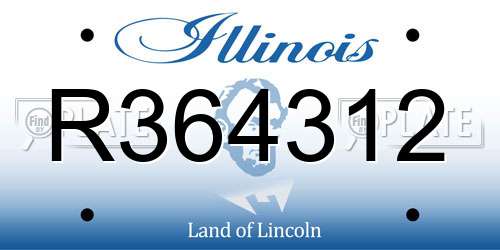R364312 Illinois License Plate
