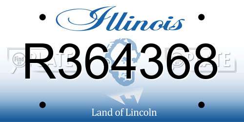 R364368 Illinois License Plate