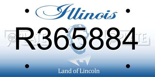 R365884 Illinois License Plate