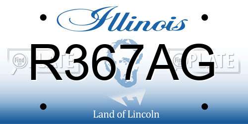 R367AG Illinois License Plate
