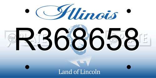 R368658 Illinois License Plate