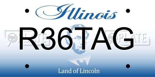 R36TAG Illinois License Plate