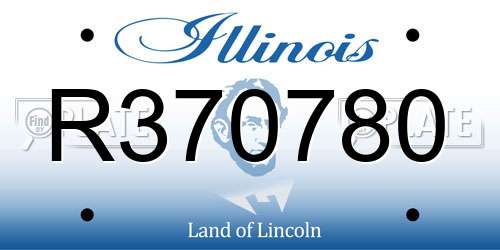 R370780 Illinois License Plate