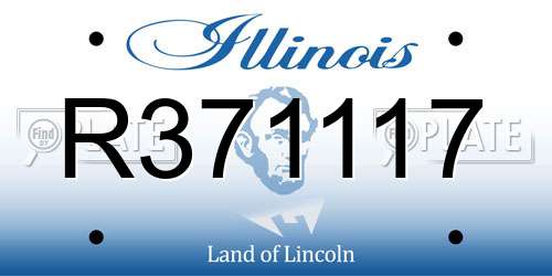 R371117 Illinois License Plate