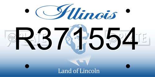 R371554 Illinois License Plate