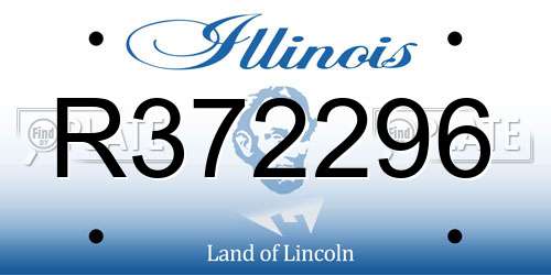 R372296 Illinois License Plate