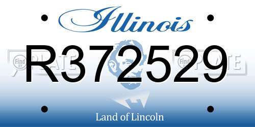 R372529 Illinois License Plate