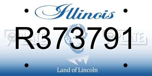 R373791 Illinois License Plate