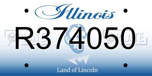 R374050 Illinois License Plate