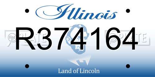 R374164 Illinois License Plate