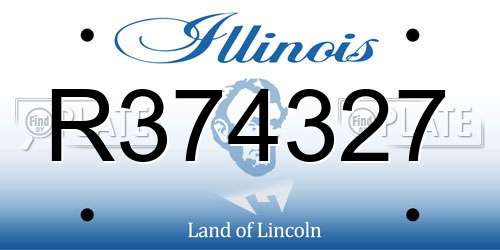 R374327 Illinois License Plate