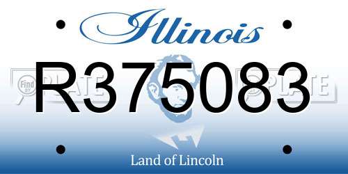 R375083 Illinois License Plate