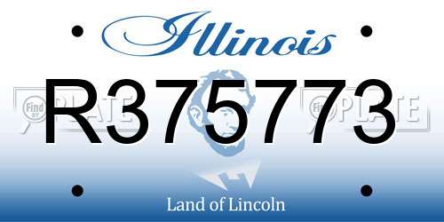 R375773 Illinois License Plate