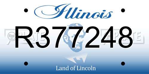 R377248 Illinois License Plate