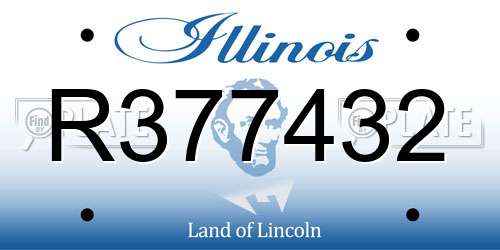 R377432 Illinois License Plate