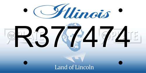 R377474 Illinois License Plate