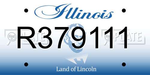 R379111 Illinois License Plate