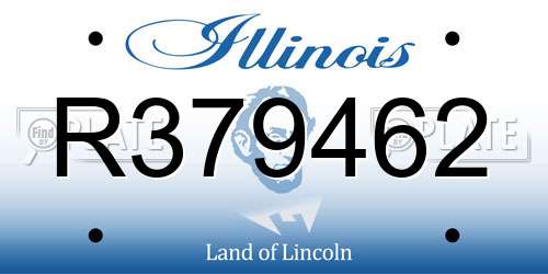 R379462 Illinois License Plate