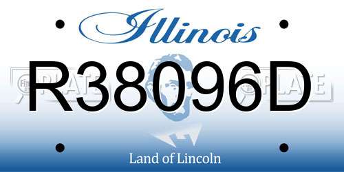R38096D Illinois License Plate