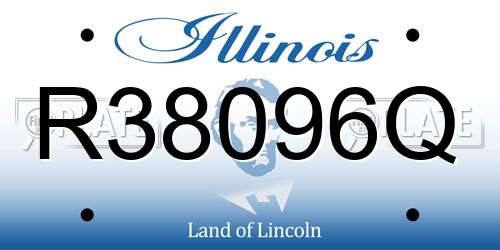 R38096Q Illinois License Plate