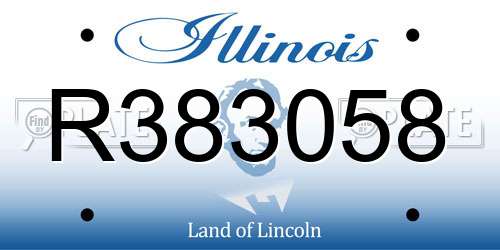 R383058 Illinois License Plate