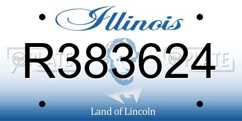 R383624 Illinois License Plate