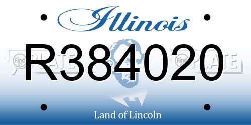 R384020 Illinois License Plate