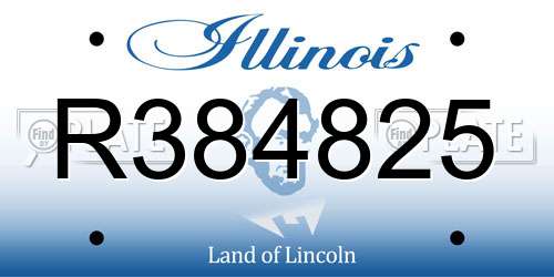 R384825 Illinois License Plate