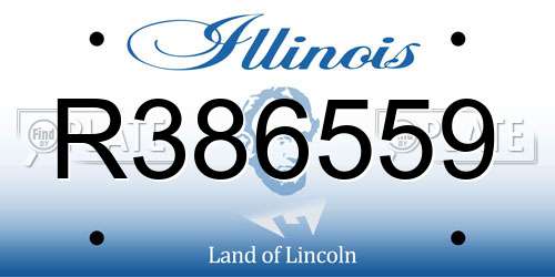 R386559 Illinois License Plate