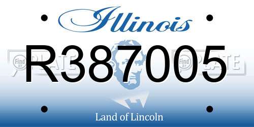 R387005 Illinois License Plate