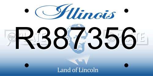 R387356 Illinois License Plate