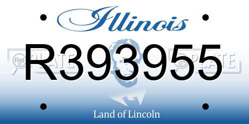 R393955 Illinois License Plate