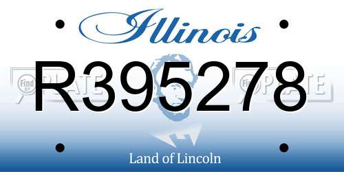 R395278 Illinois License Plate