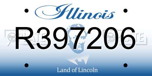 R397206 Illinois License Plate