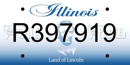 R397919 Illinois License Plate