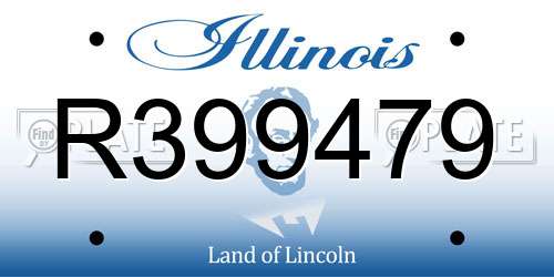 R399479 Illinois License Plate