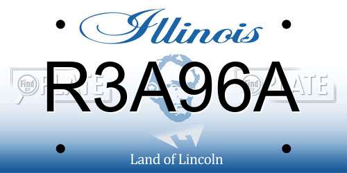 R3A96A Illinois License Plate