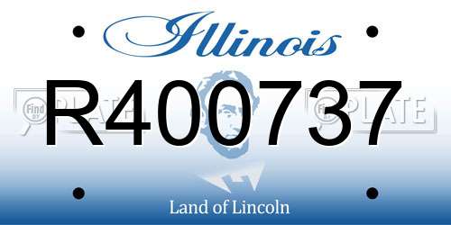 R400737 Illinois License Plate