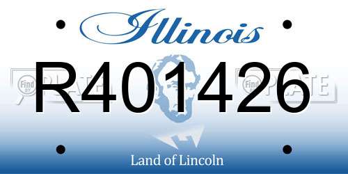 R401426 Illinois License Plate