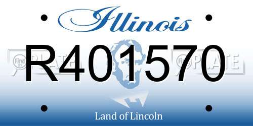 R401570 Illinois License Plate