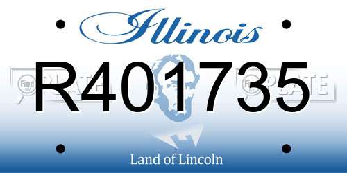 R401735 Illinois License Plate