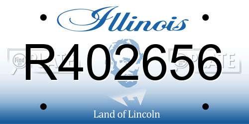 R402656 Illinois License Plate