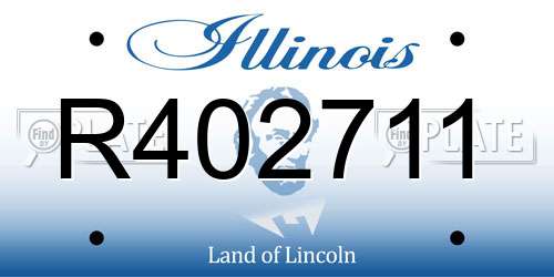 R402711 Illinois License Plate
