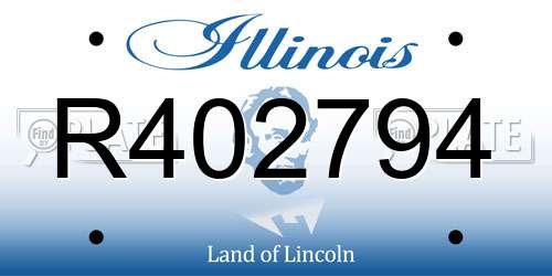 R402794 Illinois License Plate